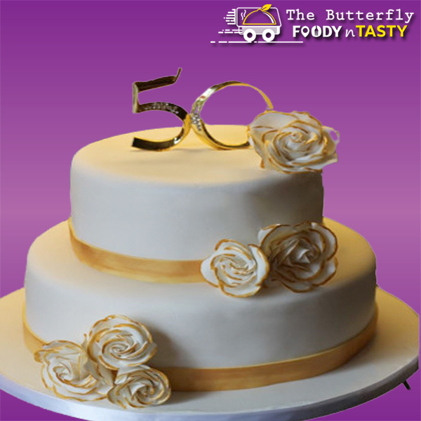 Party Decorz 25 Years Cake Topper |5 Inch, 1pcs Golden Acrylic Silver Jubilee  Cake Topper /Cupcake Topper
