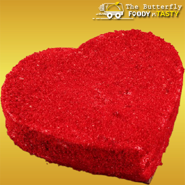 Heart Shape Red Velvet Cake - 500 GM